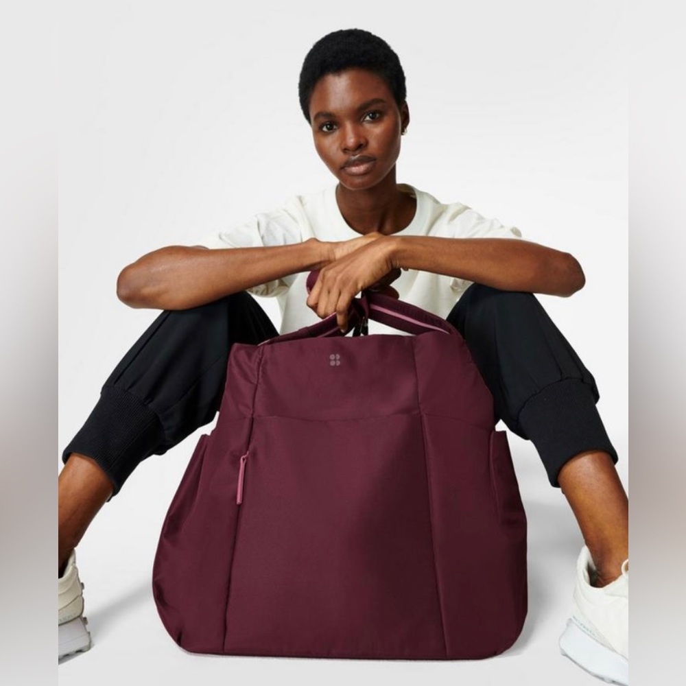 NWT Sweaty Betty All Day Tote Plum Red RARE!